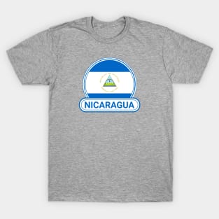 Nicaragua Country Badge - Nicaragua Flag T-Shirt